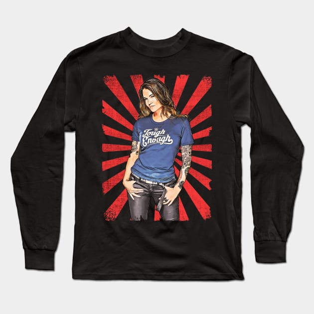 Lita Wrestling Vintage Fan Art Long Sleeve T-Shirt by Sakonipopart